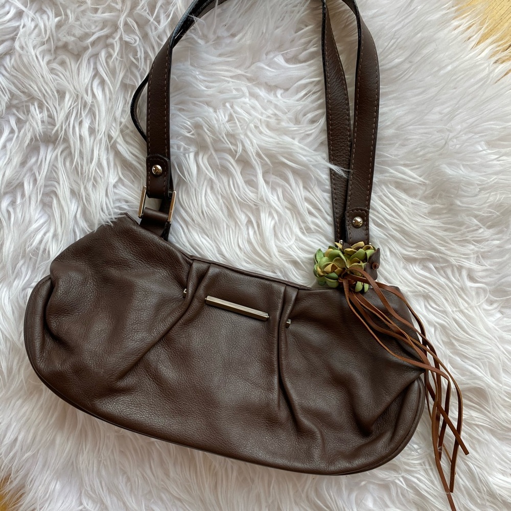 Cute brown leather shoulder Smartbag bag